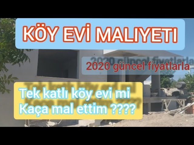 Köy evi maliyeti #köyeviyapimi #müstakilevmaliyeti #tekkatlievmaliyeti